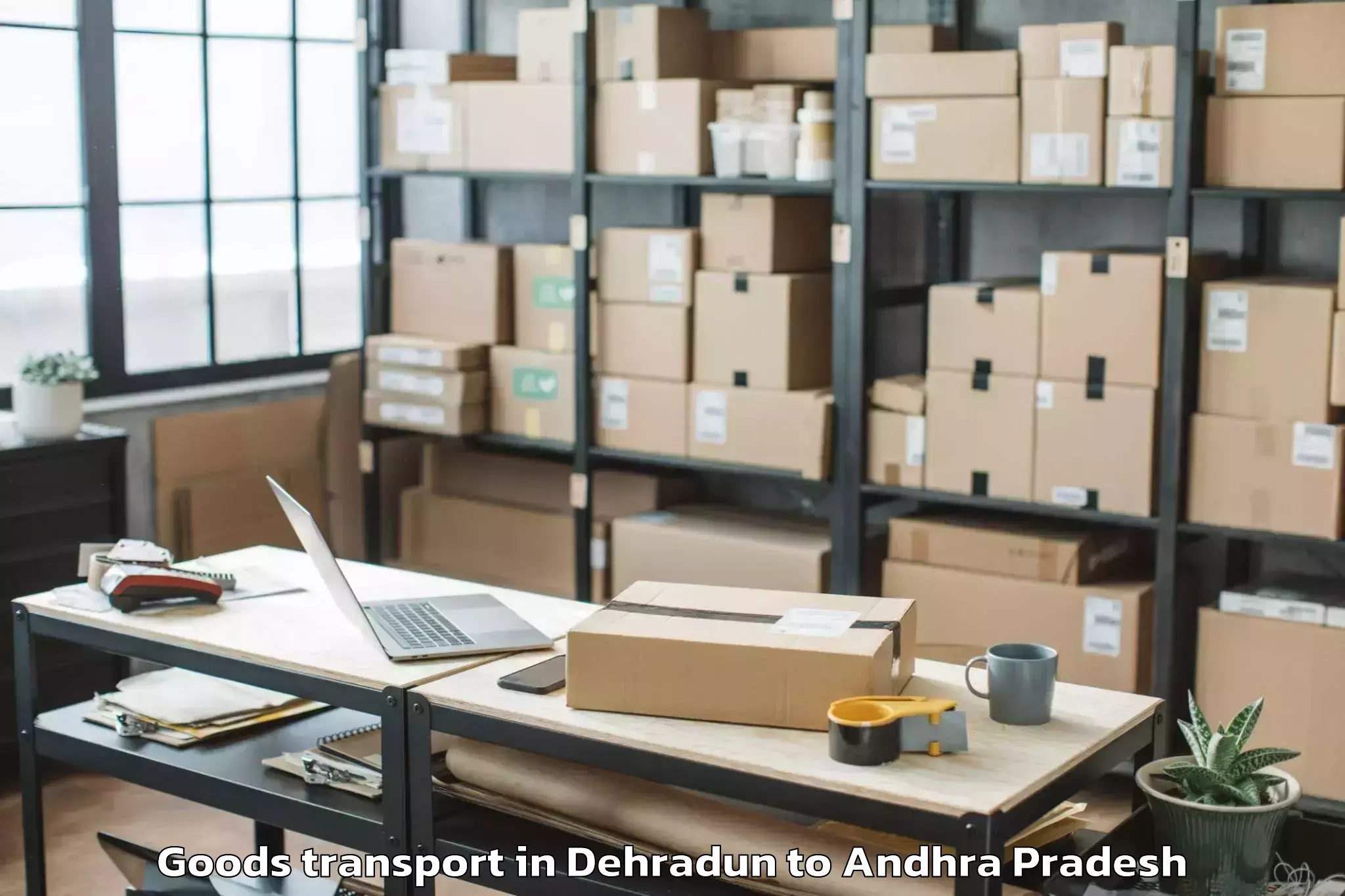 Book Dehradun to Peddapanjani Goods Transport Online